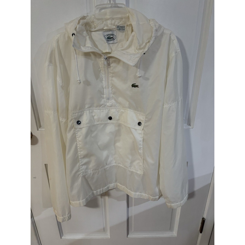 Vintage Off White‎ Lacoste Izod Have Zip Large Pullover